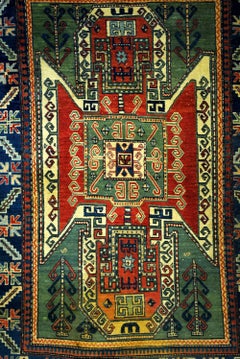 Antique Sewan Kazak Rug, Armenia, 1890-1910