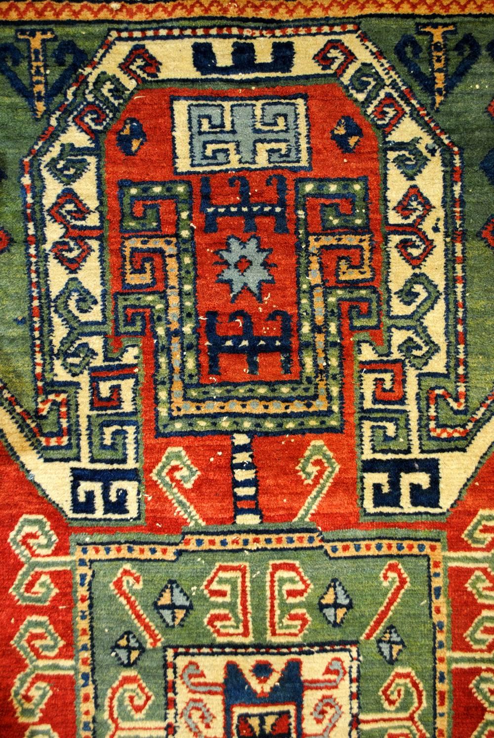 Antique Sewan Kazak Rug, Armenia, 1890-1910 4