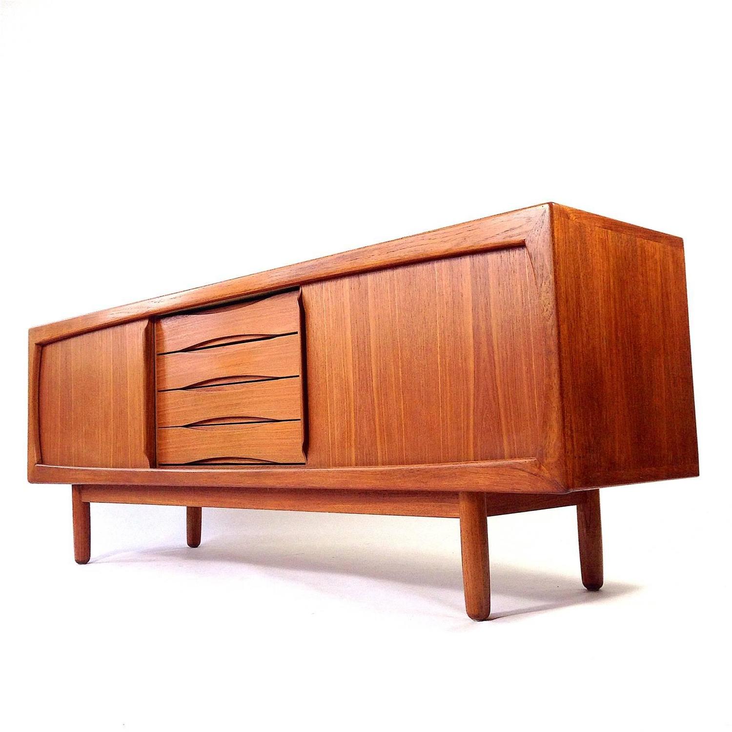 Danish Teak Credenza by Dyrlund Denmark, 1960s at 1stdibs