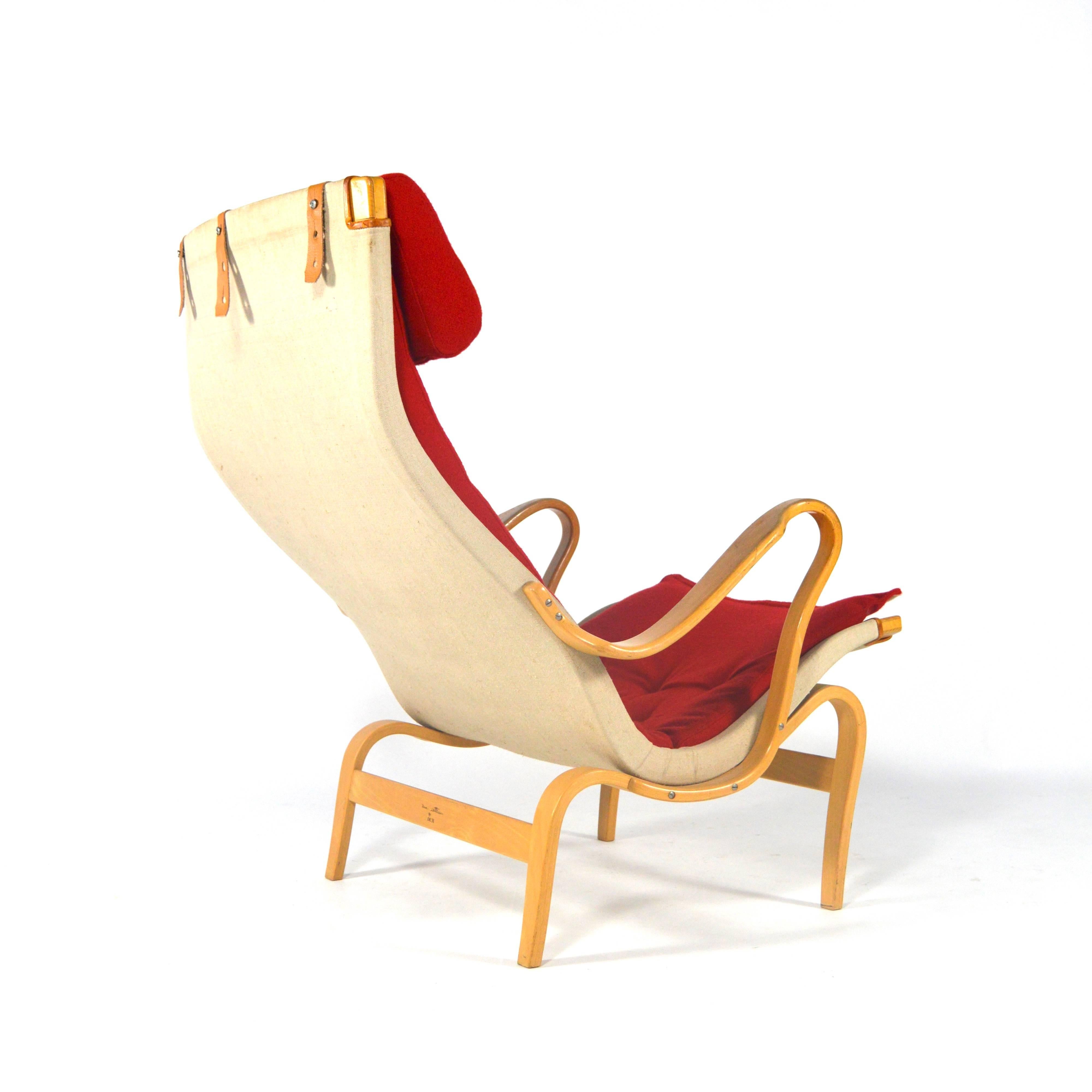 Scandinavian Modern Bruno Mathsson 'Pernilla' Lounge Chair for DUX, Denmark, 1960s-1970s