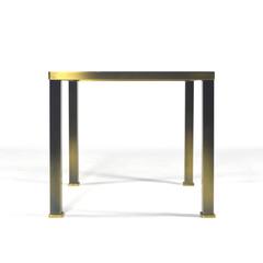Regency Maison Jansen Style Brass, Glass Side Table, France, 1960-1970s