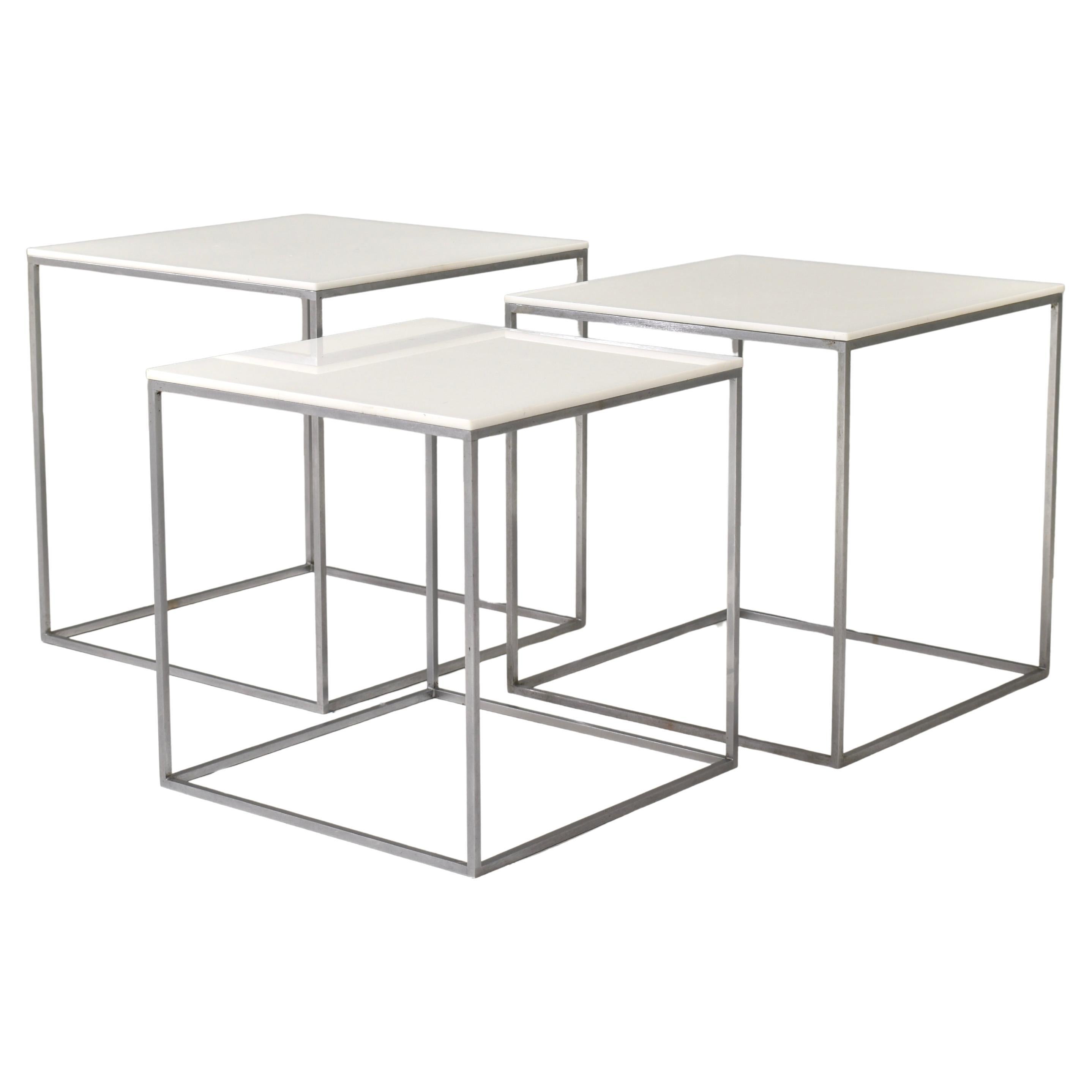 Poul Kjaerholm PK71 Nesting Tables for E. Kold Christensen – Denmark, 1950-60 For Sale