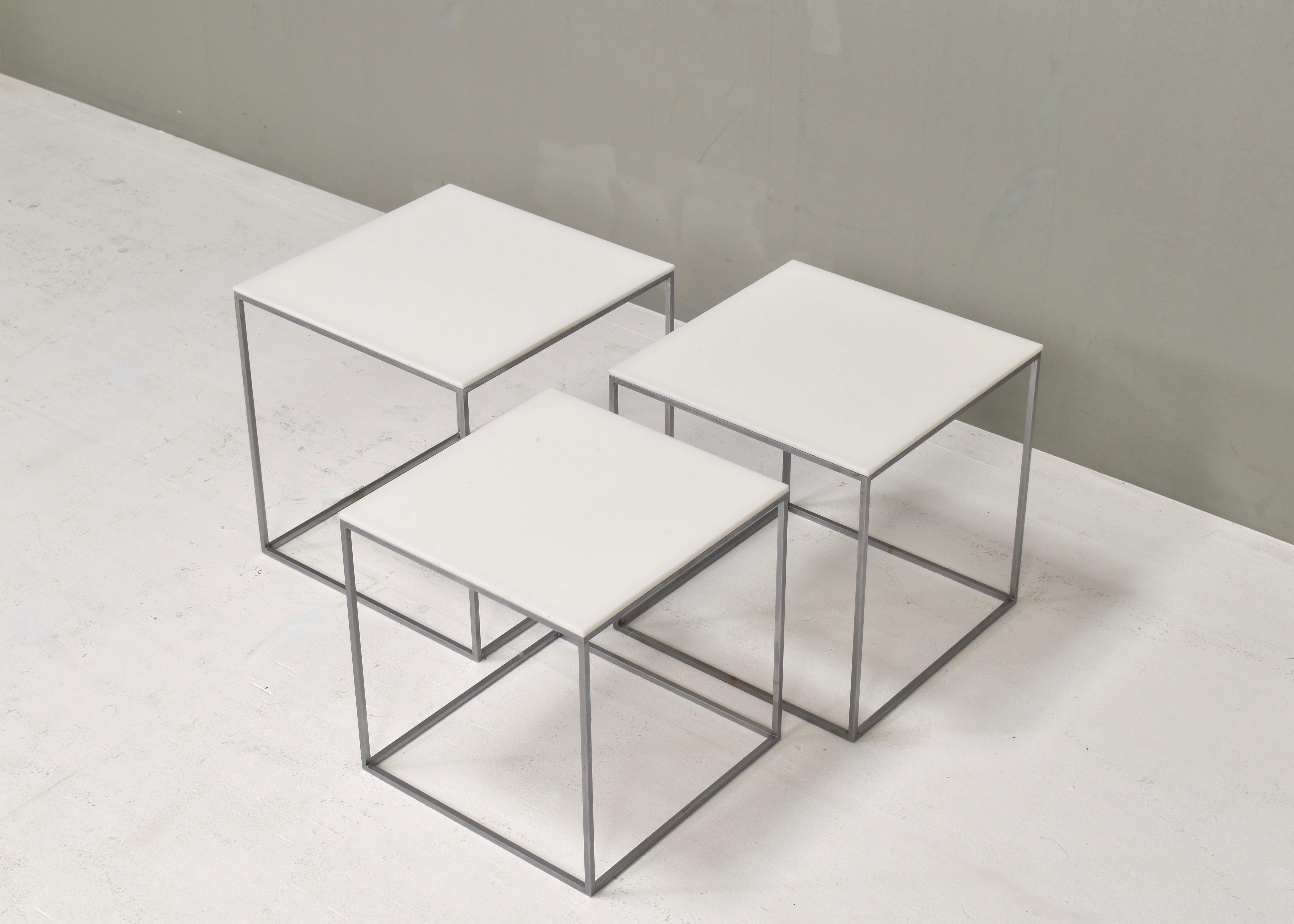 Poul Kjaerholm PK71 Nesting Tables for E. Kold Christensen – Denmark, 1950-60 In Good Condition For Sale In Pijnacker, Zuid-Holland