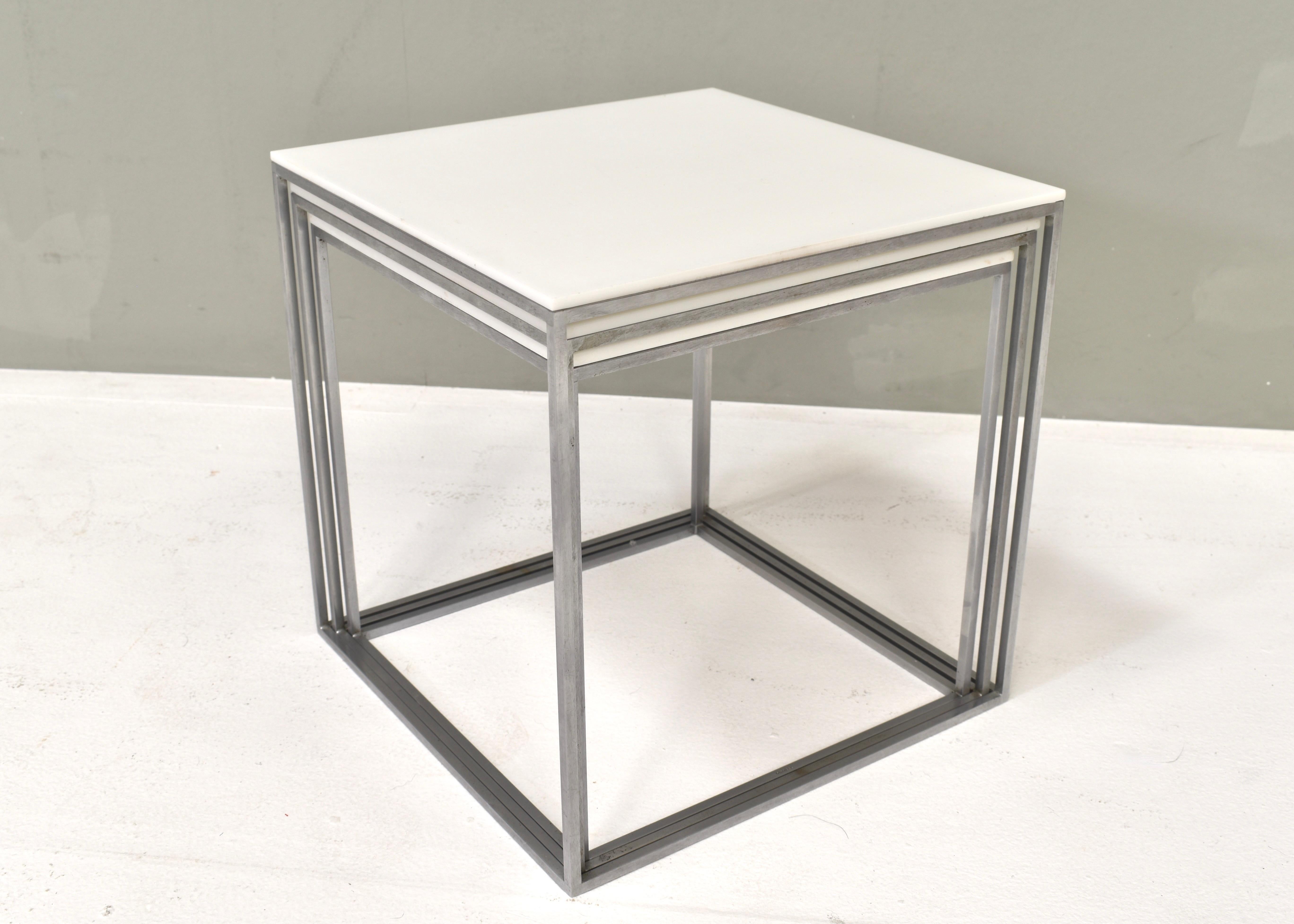 Scandinavian Modern Poul Kjaerholm PK71 Nesting Tables for E. Kold Christensen – Denmark, 1950-60 For Sale