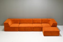 Sofá seccional COR Trio en tejido nuevo naranja quemado, Alemania / Suiza, 1972