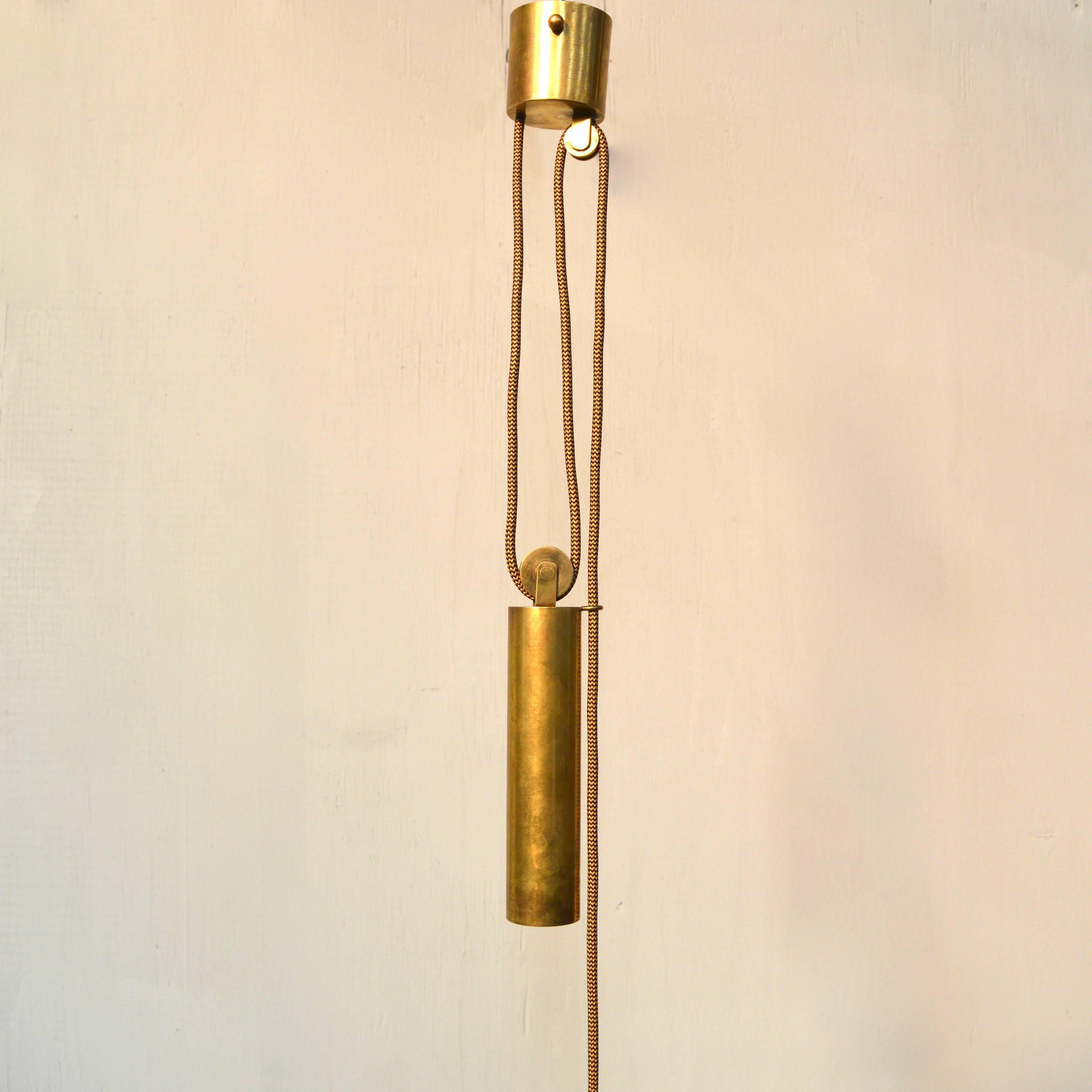 Stilnovo Pendant Counter Balance Ceiling Lamp, Italy, 1950s In Good Condition In Pijnacker, Zuid-Holland