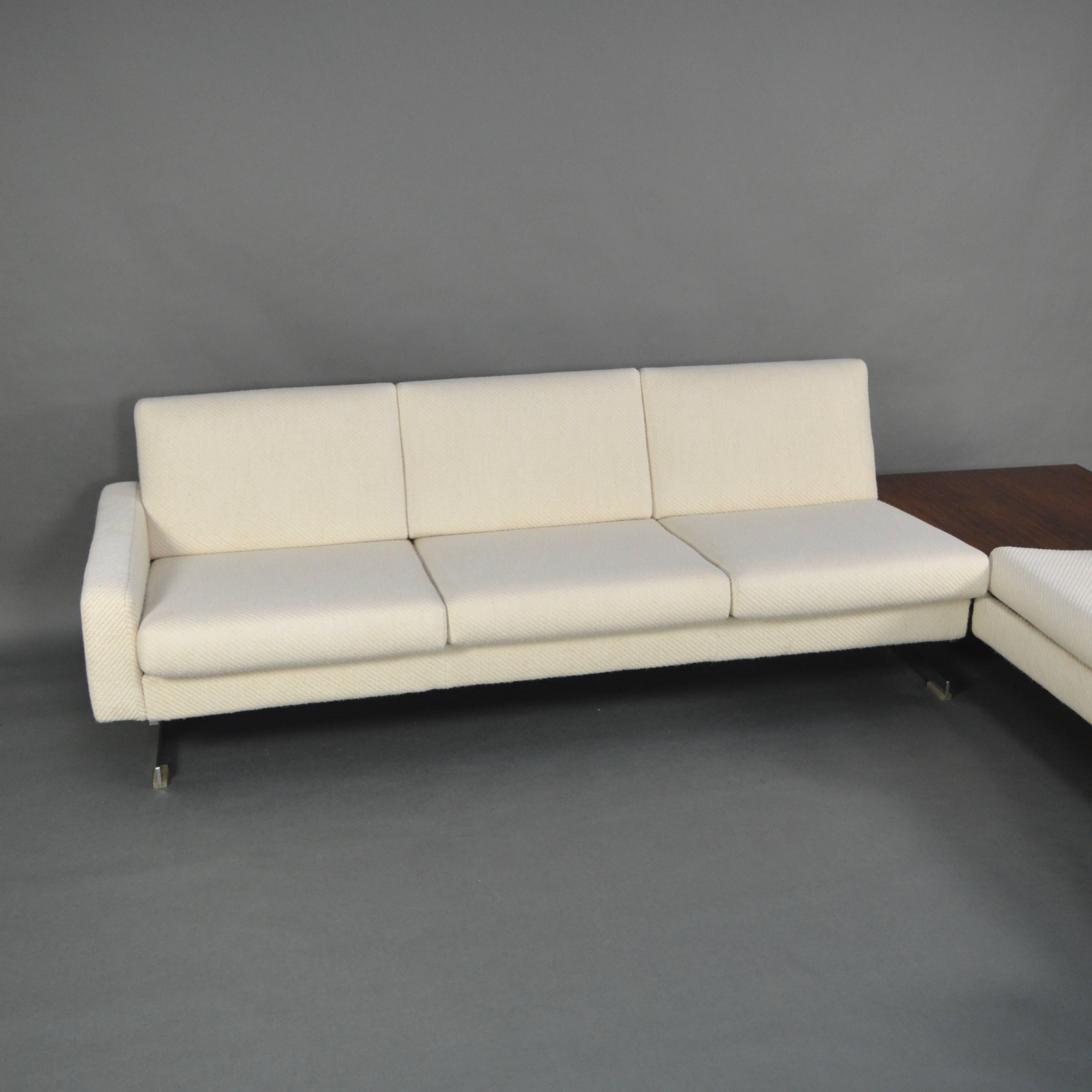 Rolf Benz 1st Edition Pluraform Sofa with Rosewood Coffee Tables, 1964 1