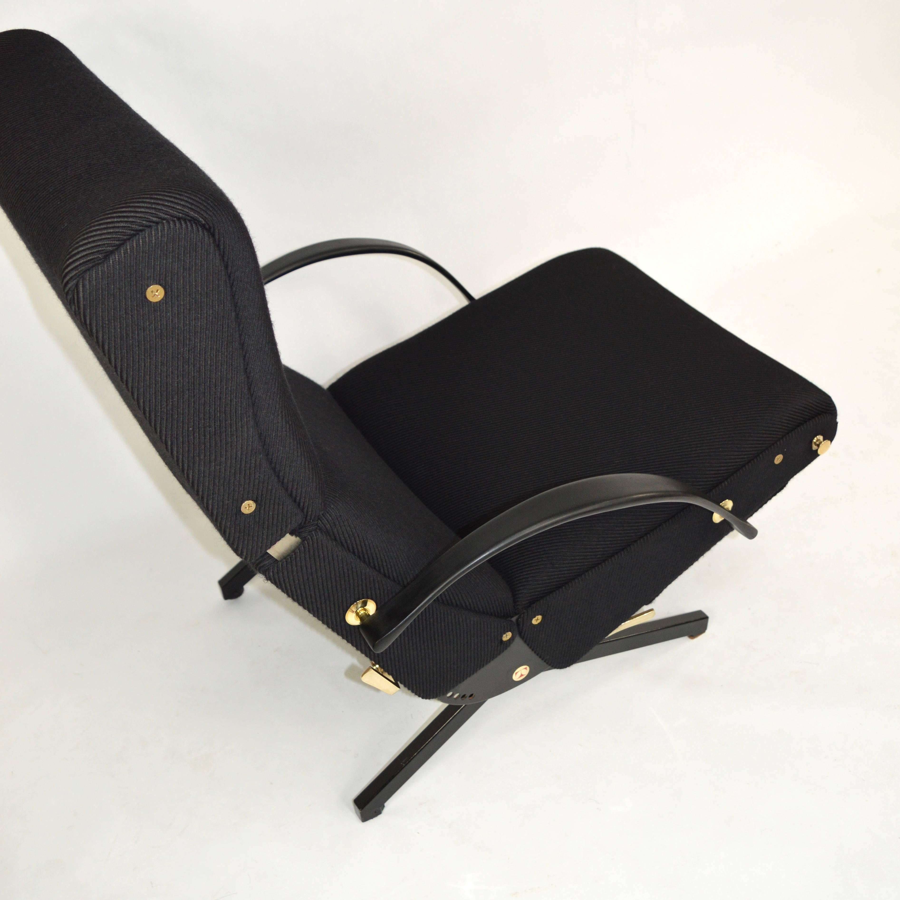 Mid-20th Century Borsani P40 Lounge Chair with Original Fabric, Italy, 1950s