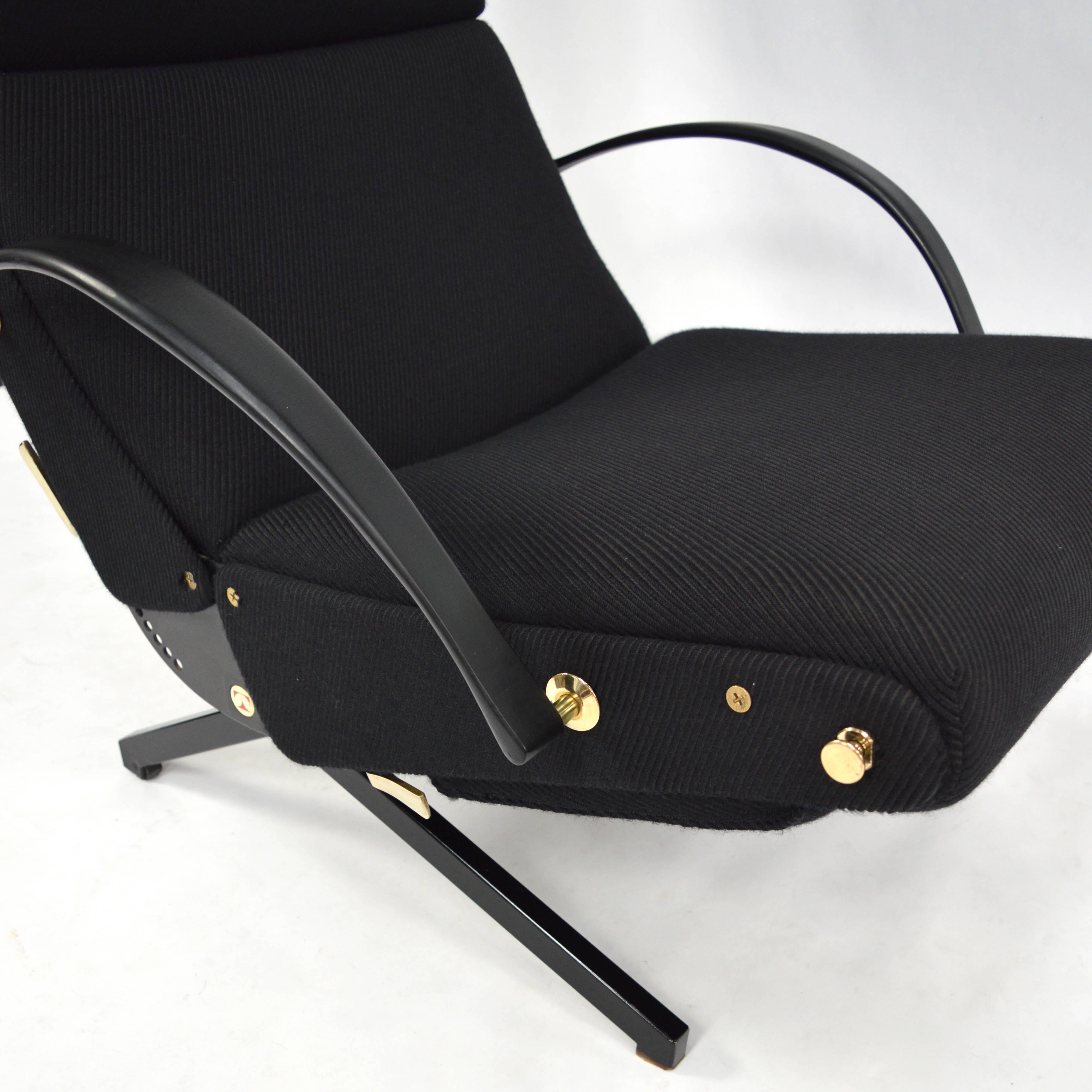Borsani P40 Lounge Chair with Original Fabric, Italy, 1950s 1
