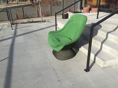 Warren Platner for Knoll "Throne" Lounge Chair Fabric and Bronze