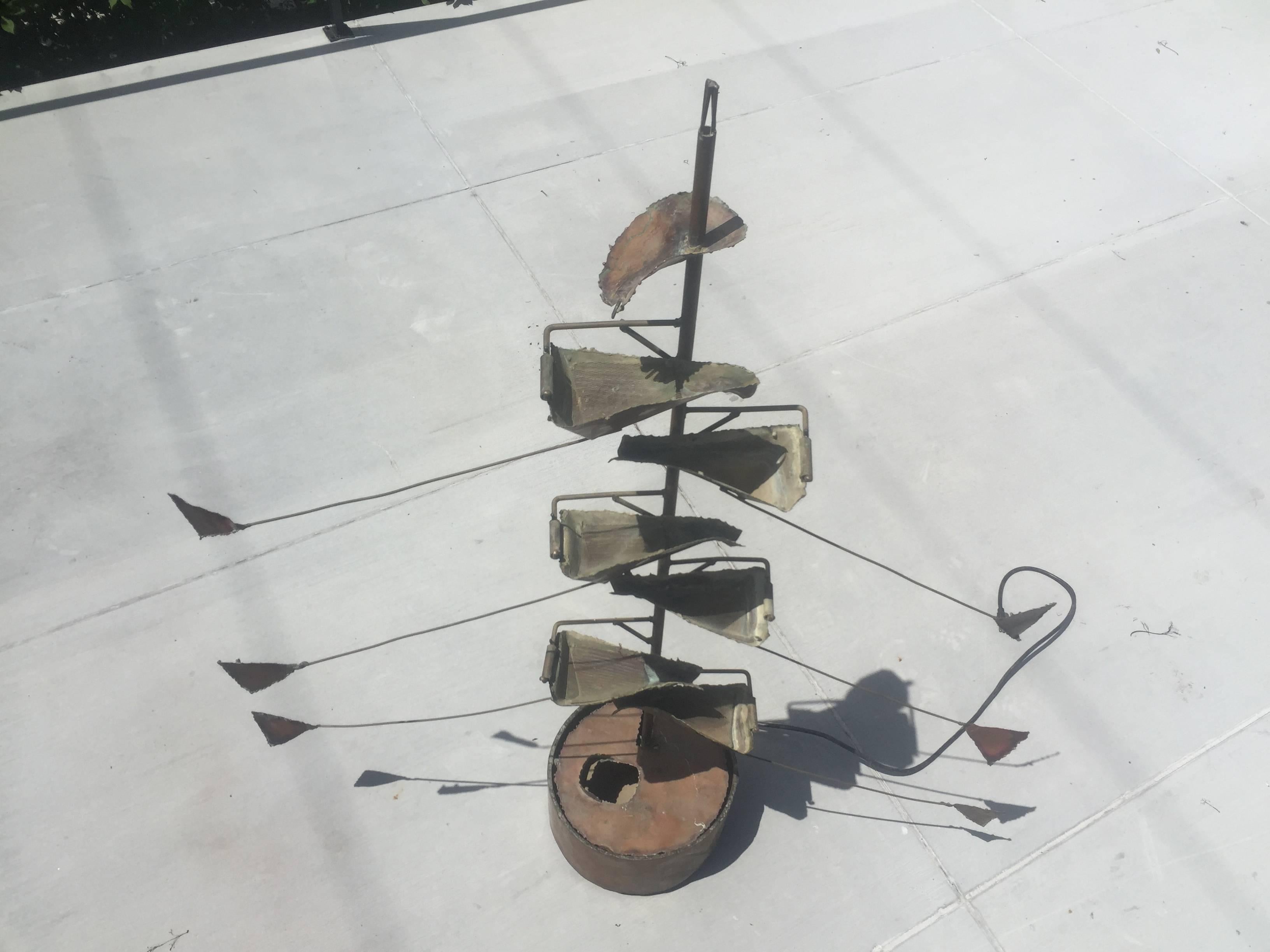Beautiful copper sculpture water fountain, works perfectly.
Great original patina and in great condition.
  