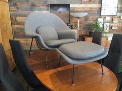 Early Eero Saarinen "Womb" Chair and Ottoman for Knoll