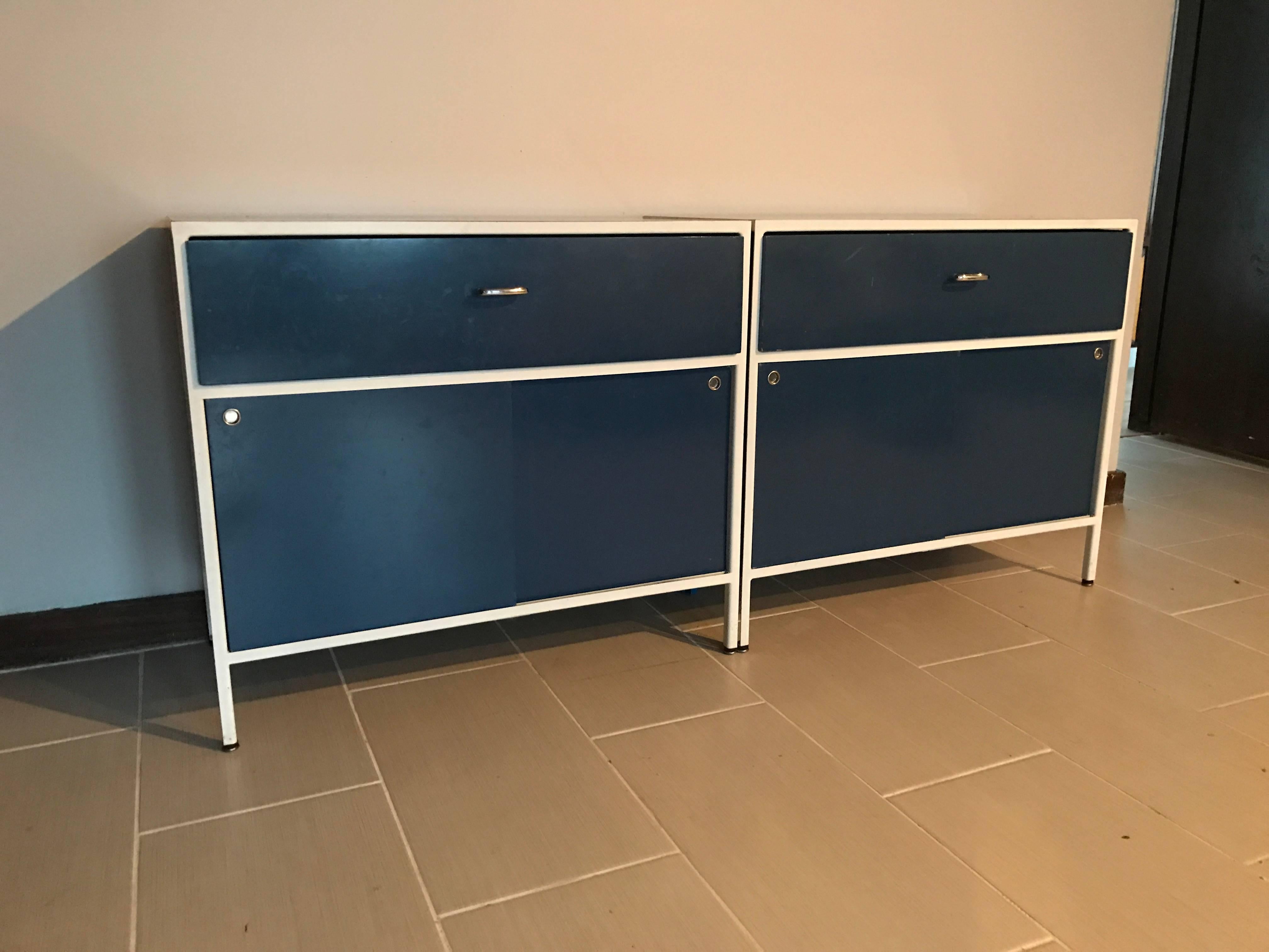 Pair of George Nelson Steel Frame Cabinets for Herman Miller In Excellent Condition In Salt Lake City, UT
