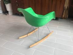 Rare Eames Herman Miller Kelly Green Arm Shell Chair on Rocker Base