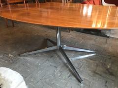 Florence Knoll Large Walnut Elliptical Dining/Conference Table