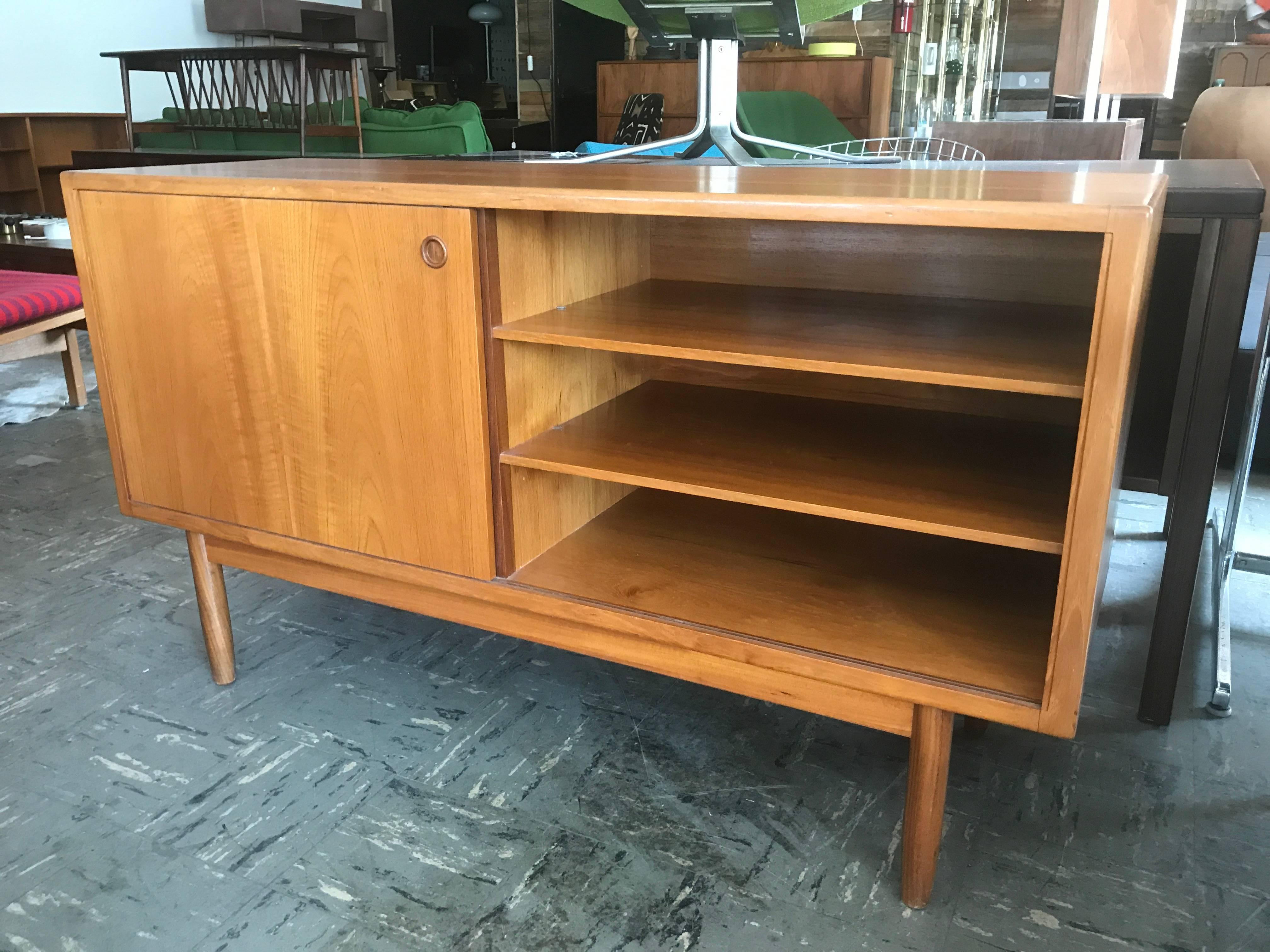 Petite Danish Modern Teak Buffet or Sideboard In Excellent Condition In Salt Lake City, UT