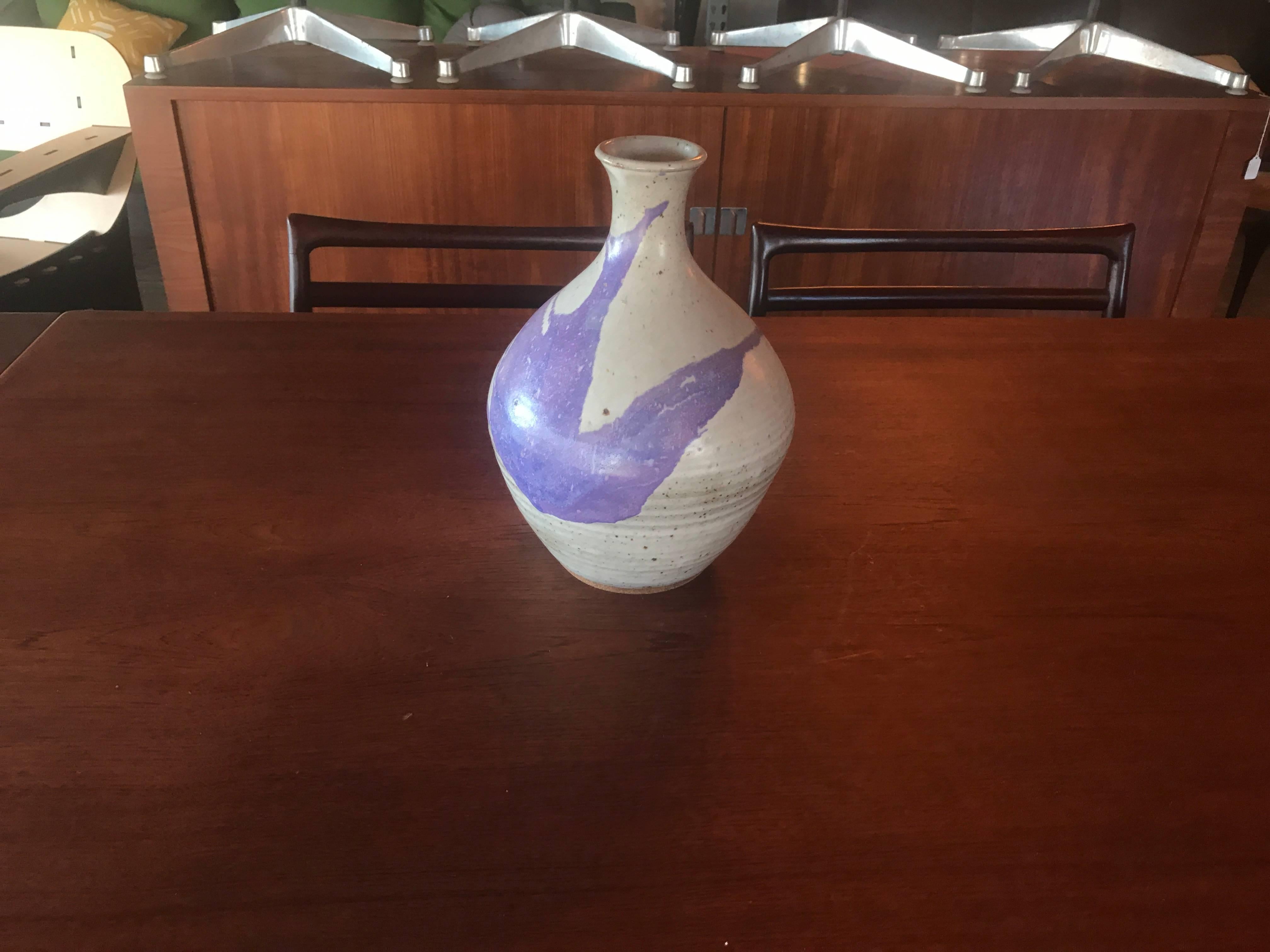 Large abstract ceramic vase pot pottery midcentury vintage. Great condition 
no chips no cracks.