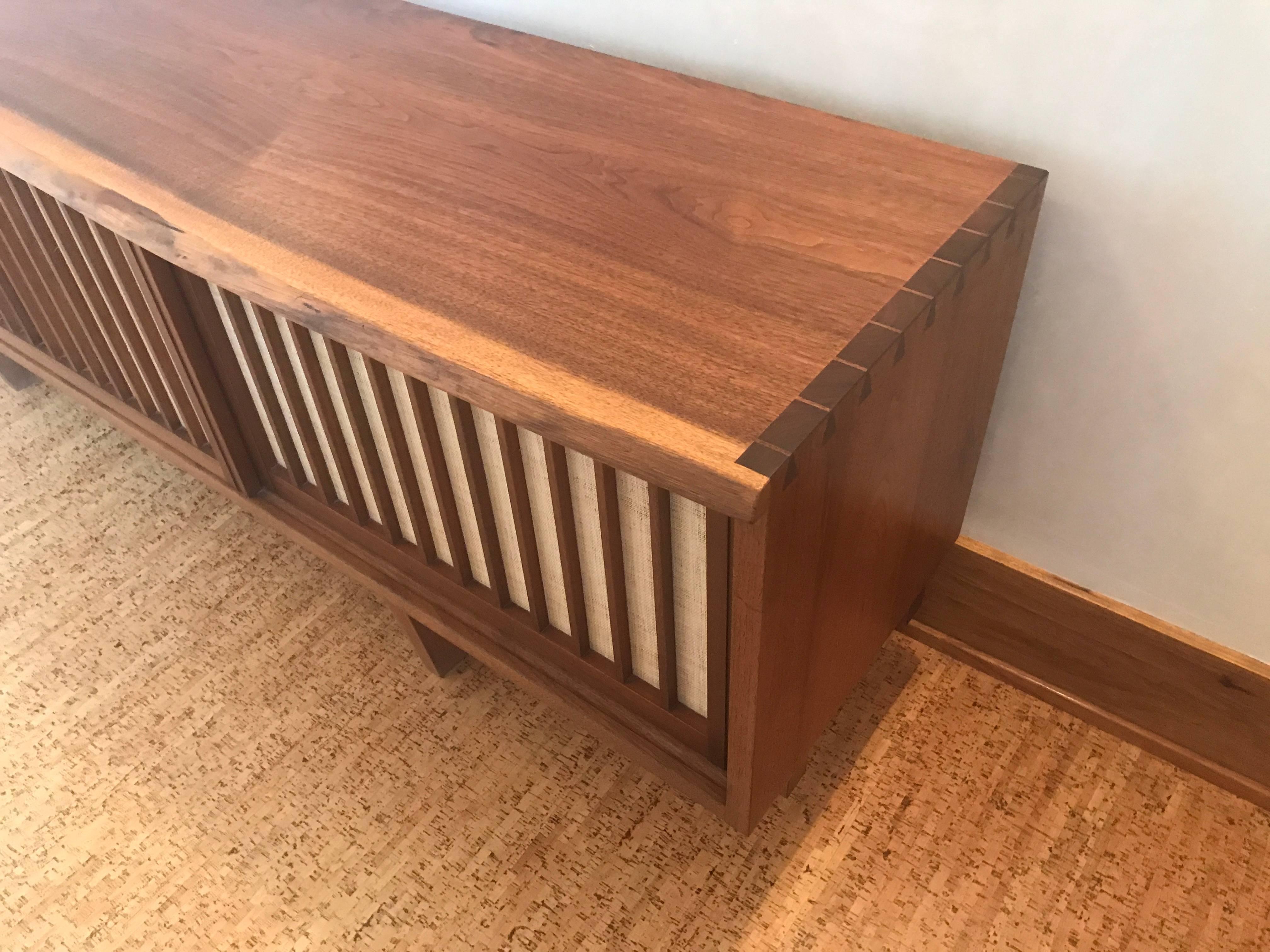 Signed George Nakashima Walnut Floor Cabinet In Excellent Condition In Salt Lake City, UT