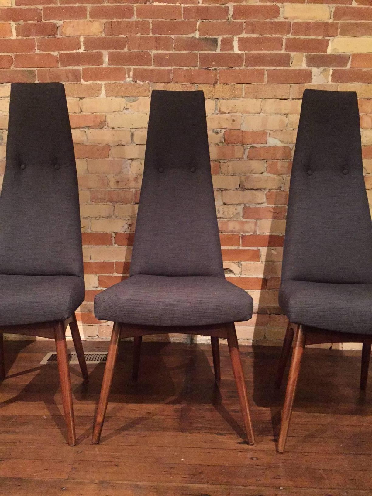 American Four Adrian Pearsall Tall Back Dining Chairs Designed for Craft Associates