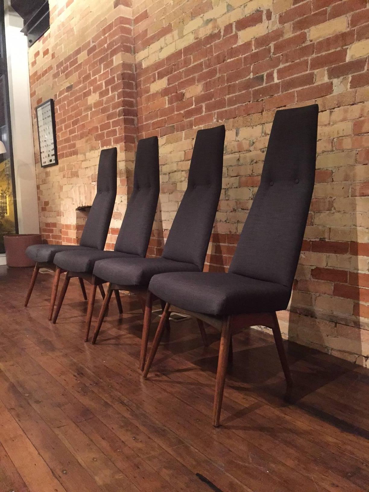 Mid-20th Century Four Adrian Pearsall Tall Back Dining Chairs Designed for Craft Associates