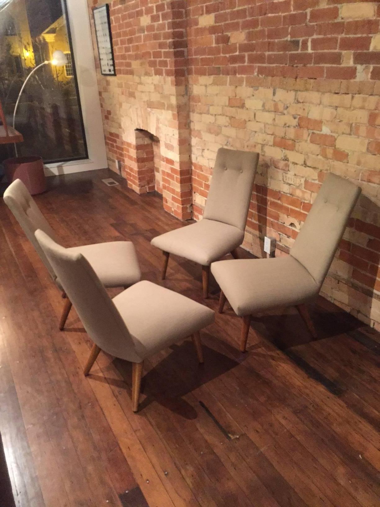 Mid-20th Century Four Adrian Pearsall Conversational Chairs Model 1548 C for Craft Associates