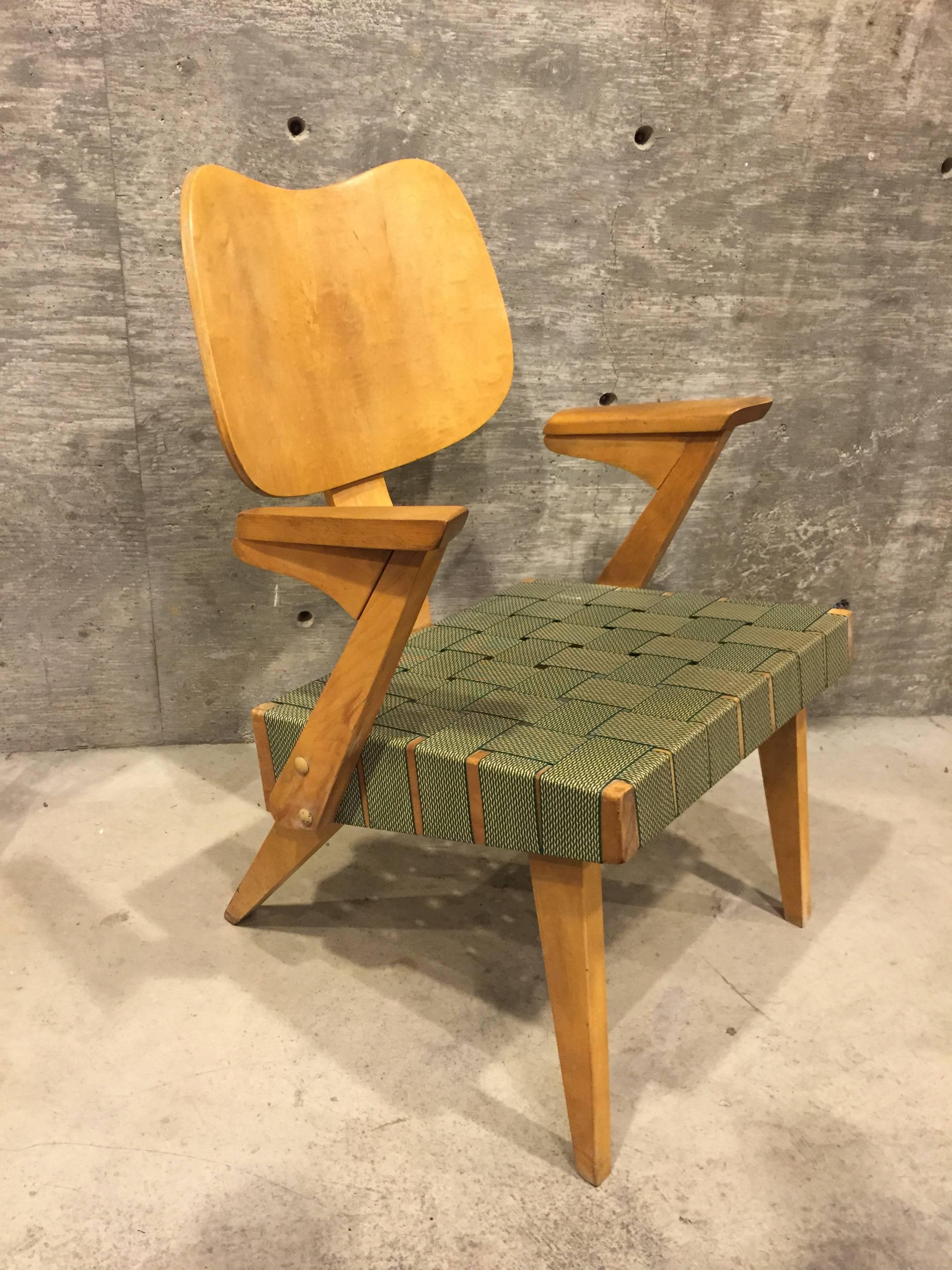 beautiful all original ruspan lounge chair designed by Russell Spanner in great condition, 