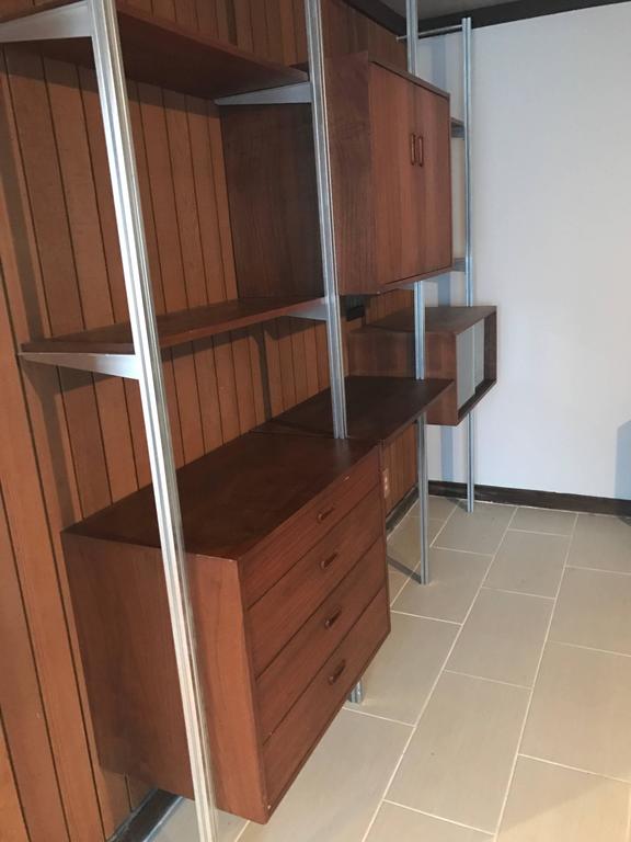 Nelson Omni Storage Wall Unit Walnut, Three Bay at 1stDibs