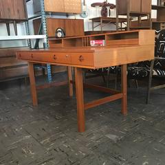 Jens Quistgaard Teak Flip-Top Desk for Peter Lovig