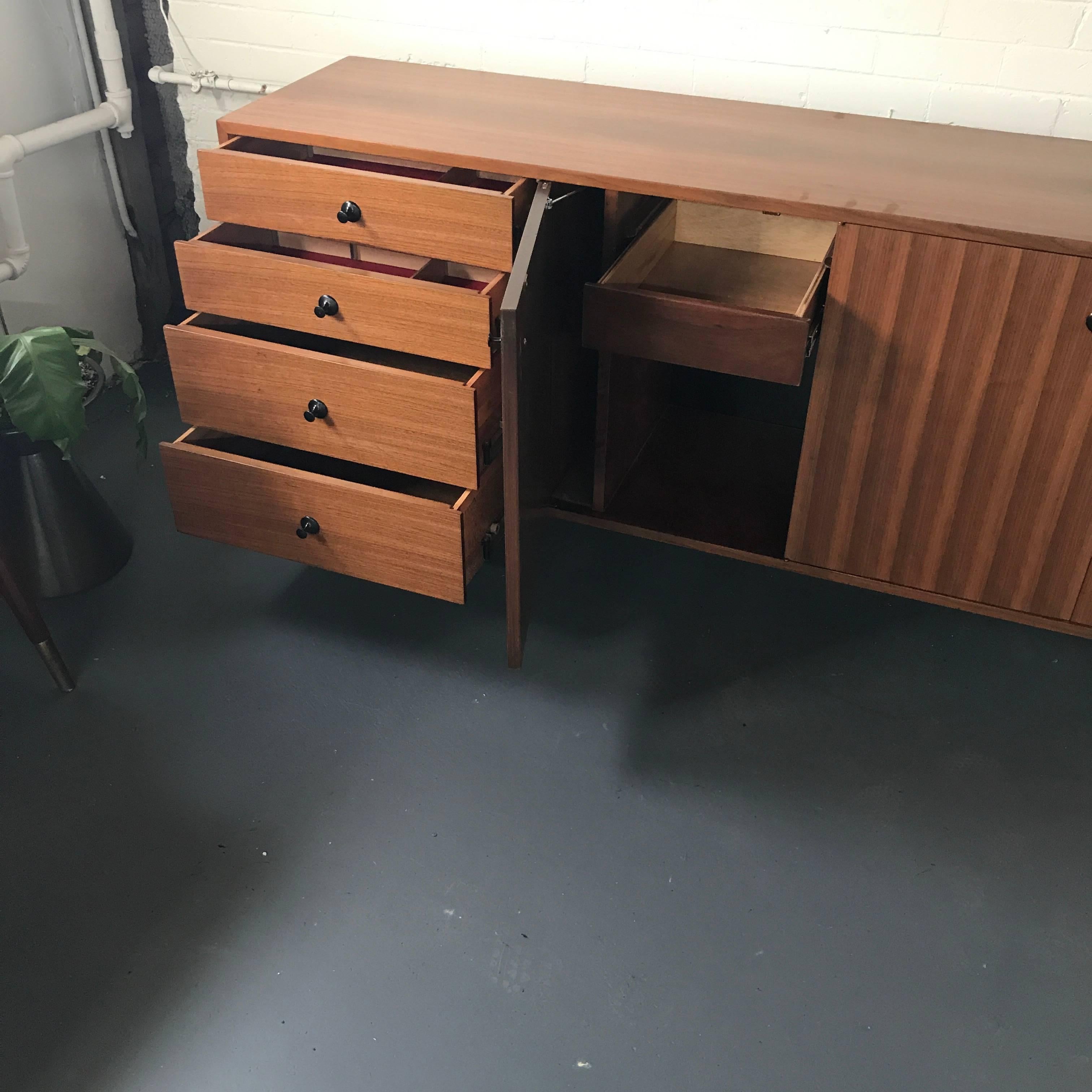 Vintage George Nelson Thin Edge Credenza Walnut Herman Miller 1