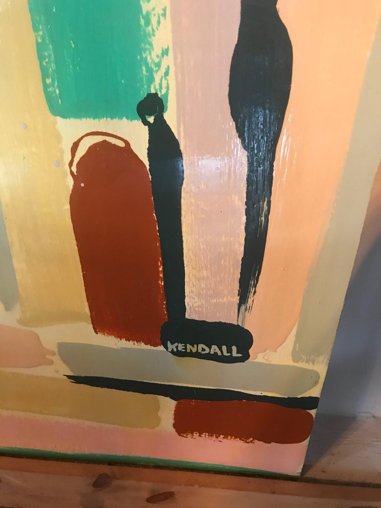 Vintage Richard Kendall Large Abstract Painting Art, 1970s, Midcentury