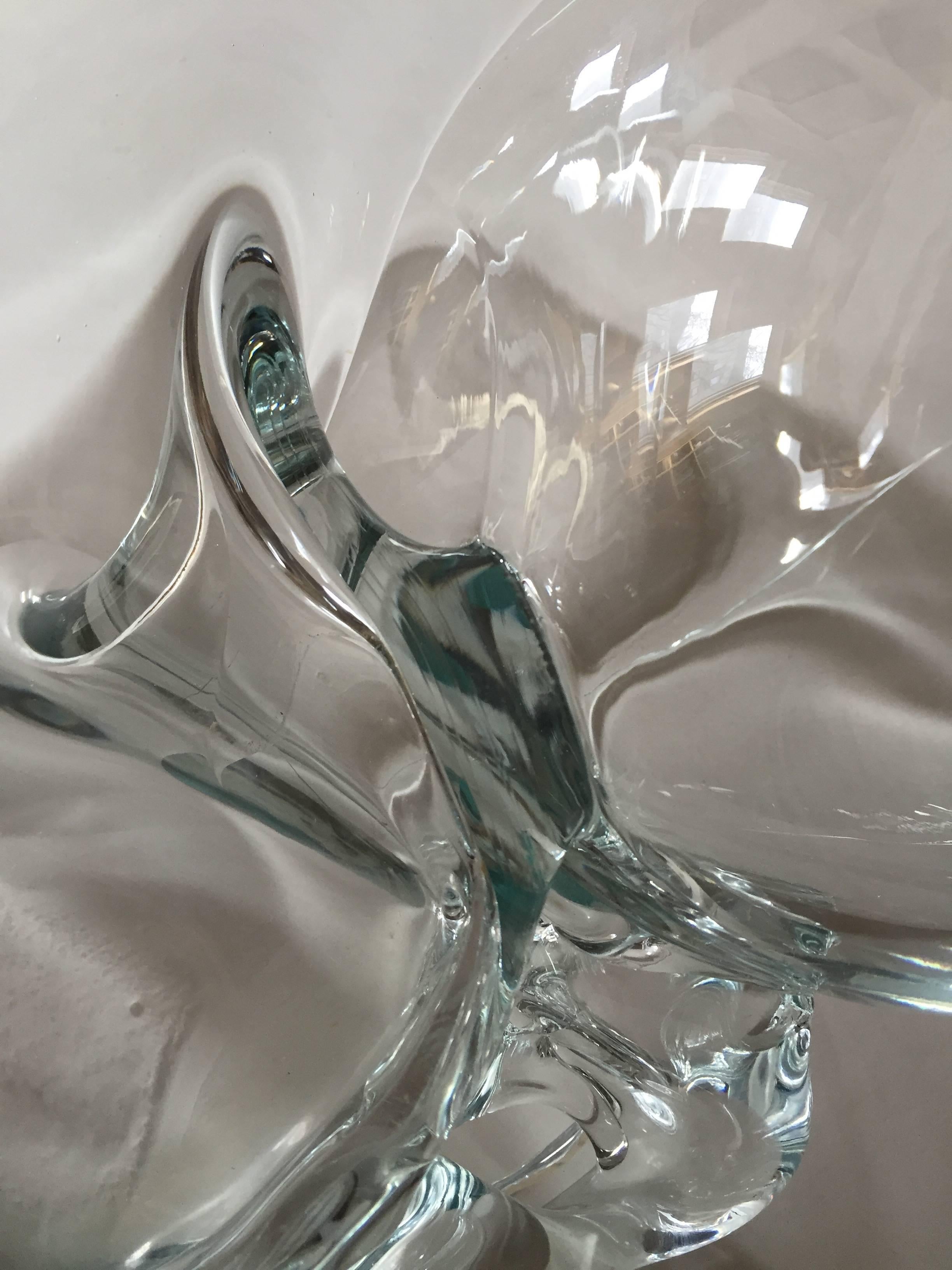 Organic Modern Contemporary Biomorphic Blown Glass Sculptural Vase by John Bingham For Sale