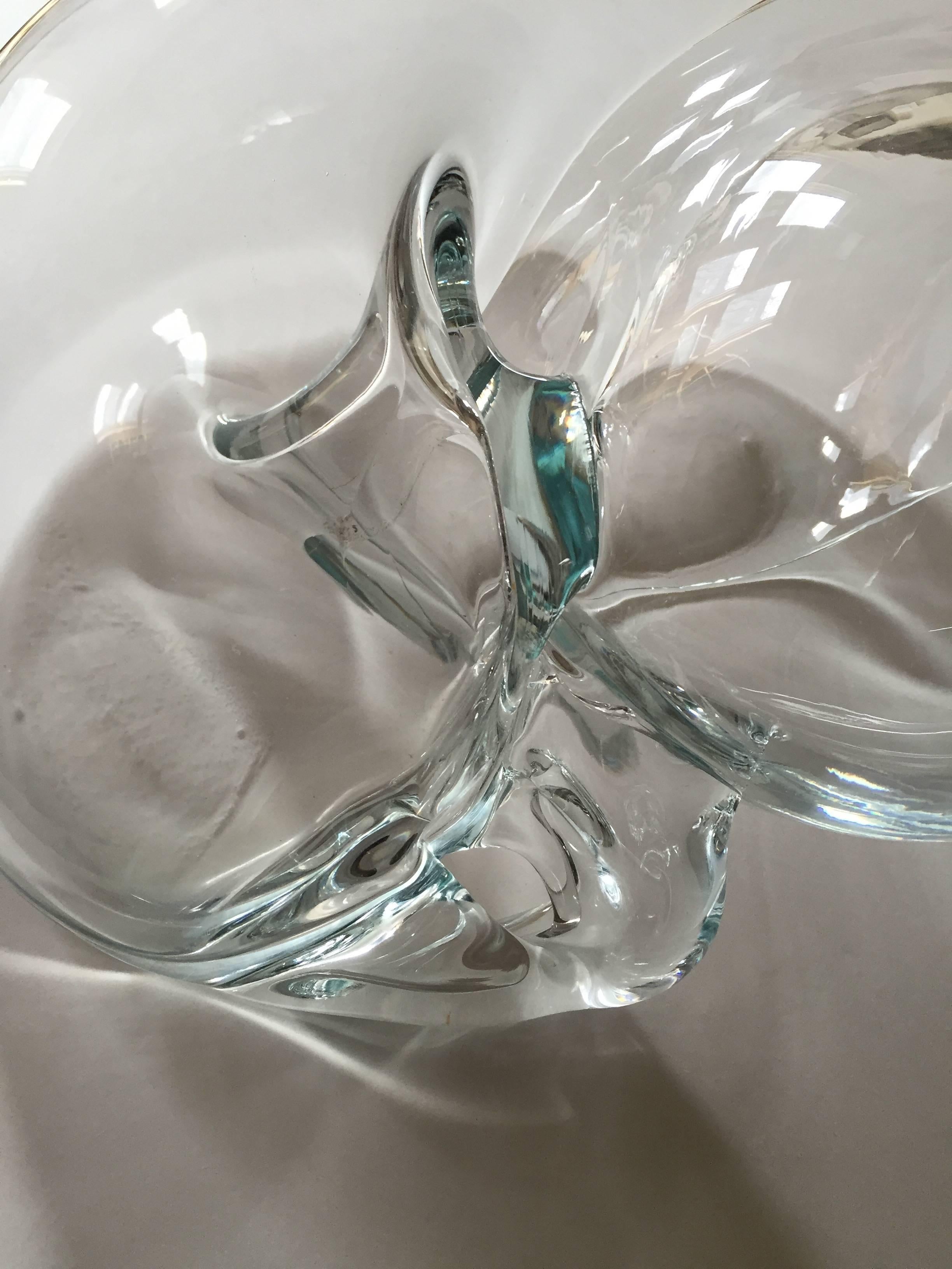 Hand-Crafted Contemporary Biomorphic Blown Glass Sculptural Vase by John Bingham For Sale