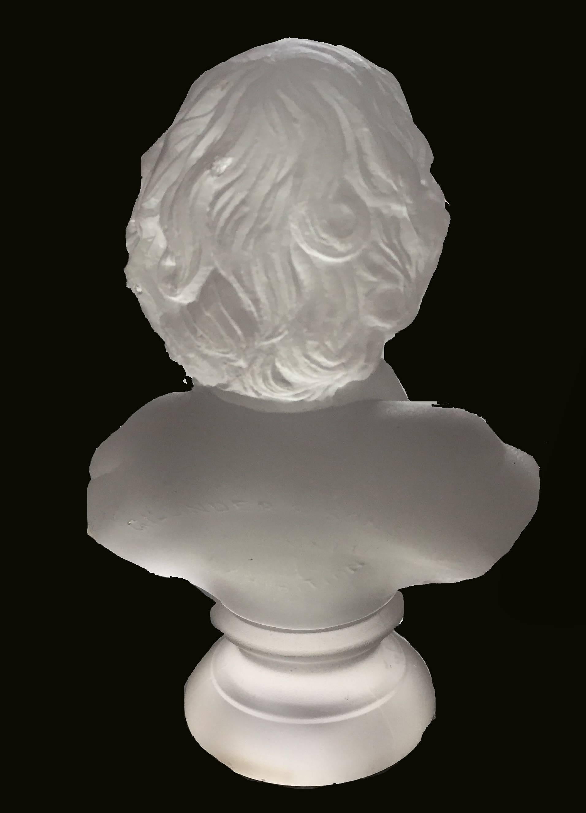 Victorian American Philadelphia Centennial Glass Bust of William Shakespeare For Sale