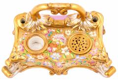French Haviland Limoges Porcelain Inkstand