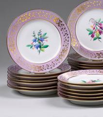 French 19th Century Haviland Limoges, Dinner and Dessert Service Option B