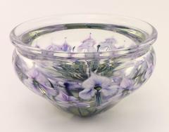 John Lotton Contemporary Studio Glass Blown Glass Bowl Dated 1999