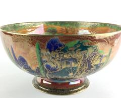 English Wedgwood Porcelain Fairyland Lustre Punch Bowl