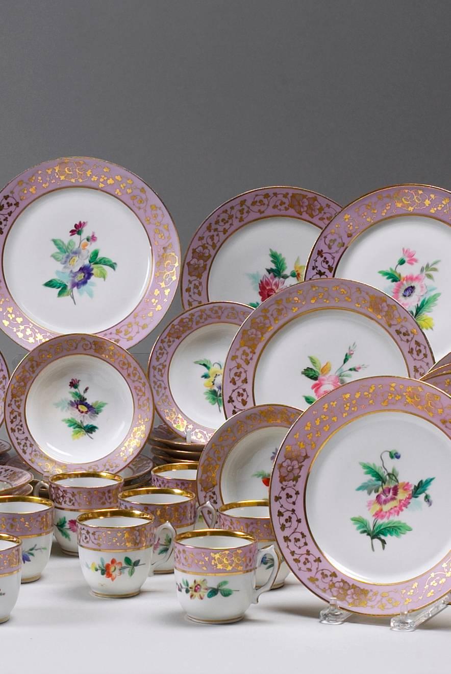 Rococo Revival French 19th Century Haviland Limoges Dinner and Dessert Service, Option B1 For Sale