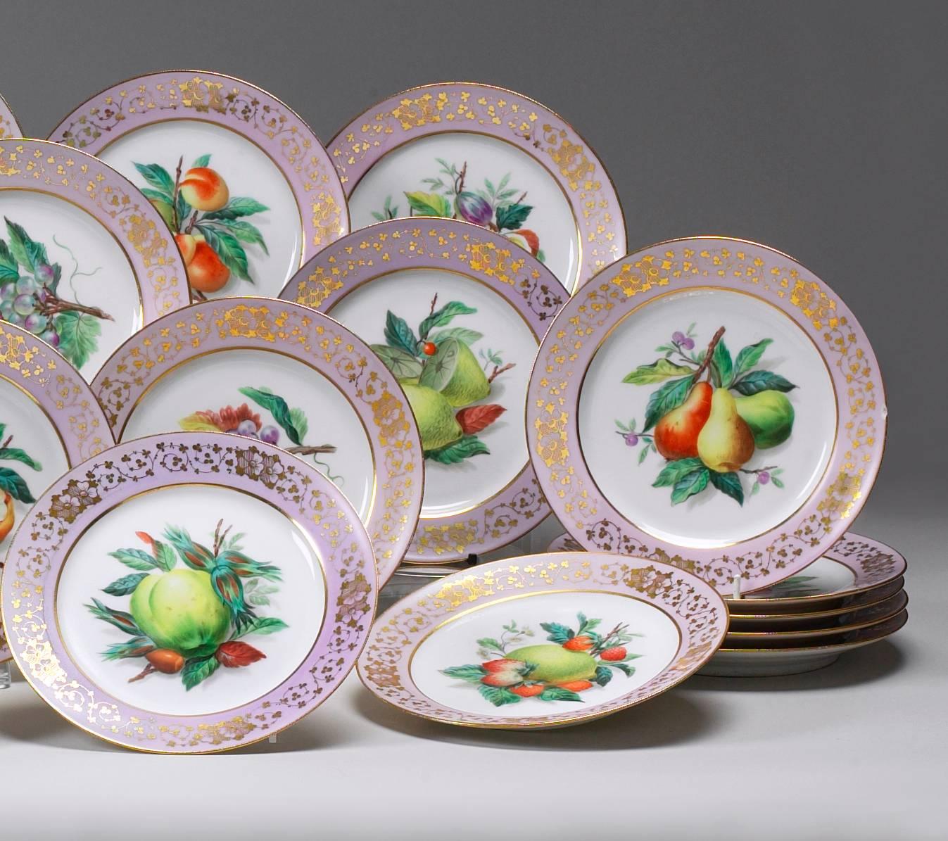 Molded French 19th Century Haviland Limoges Dinner and Dessert Service, Option B1 For Sale