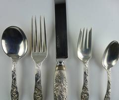 Tiffany Sterling Silver 60-Piece Place Setting Chrysanthemum Pattern