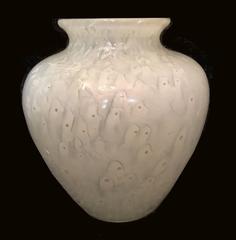 American Steuben White Cased Glass Cluthra Vase