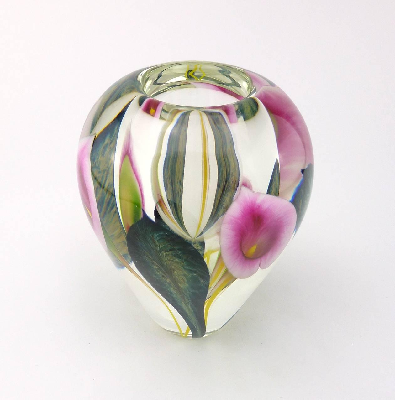 Modern American Studio Art Glass Vase by Scott Bayless for Lotton Studios