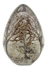 Cathy Richardson Blown Glass Scenic Forest Seed Winter Paperweight