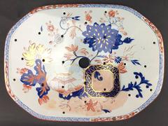 English Mason's Ironstone Imari Pierced Drainer, 1820s