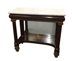 New York Classical Pier Table with Marble Top