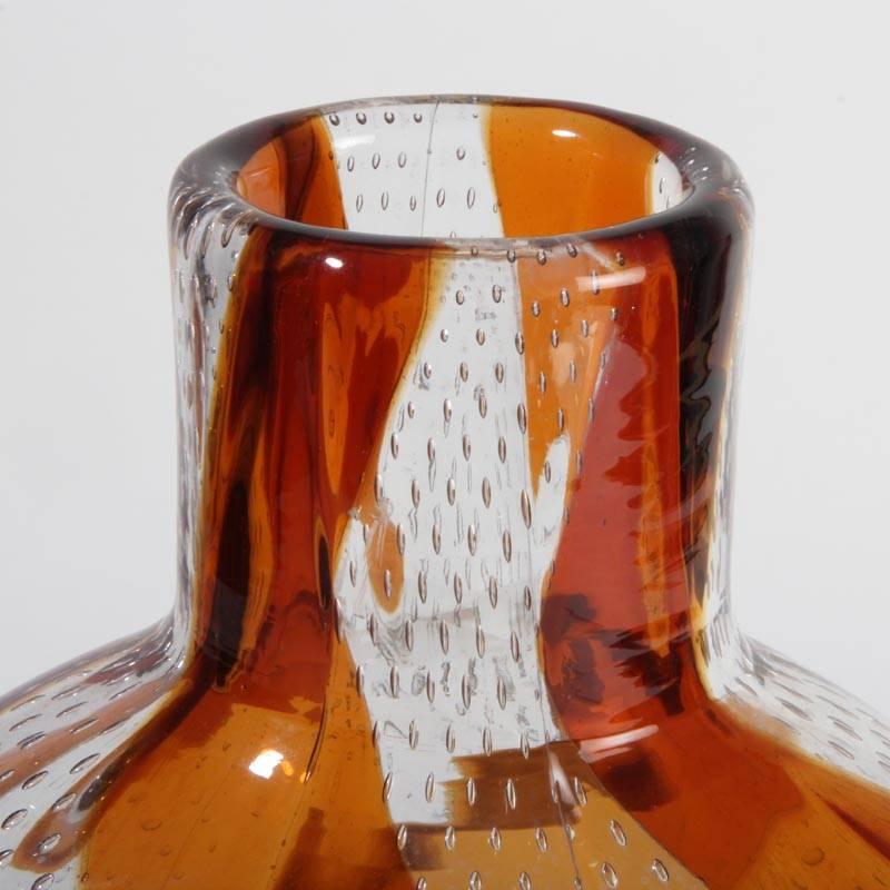 Blown Glass Rare Intarsio Vase by Barovier & Toso, 