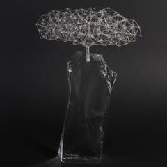 Art-glass-object "The Galaxy", Yumiko Yoshimoto, Signed