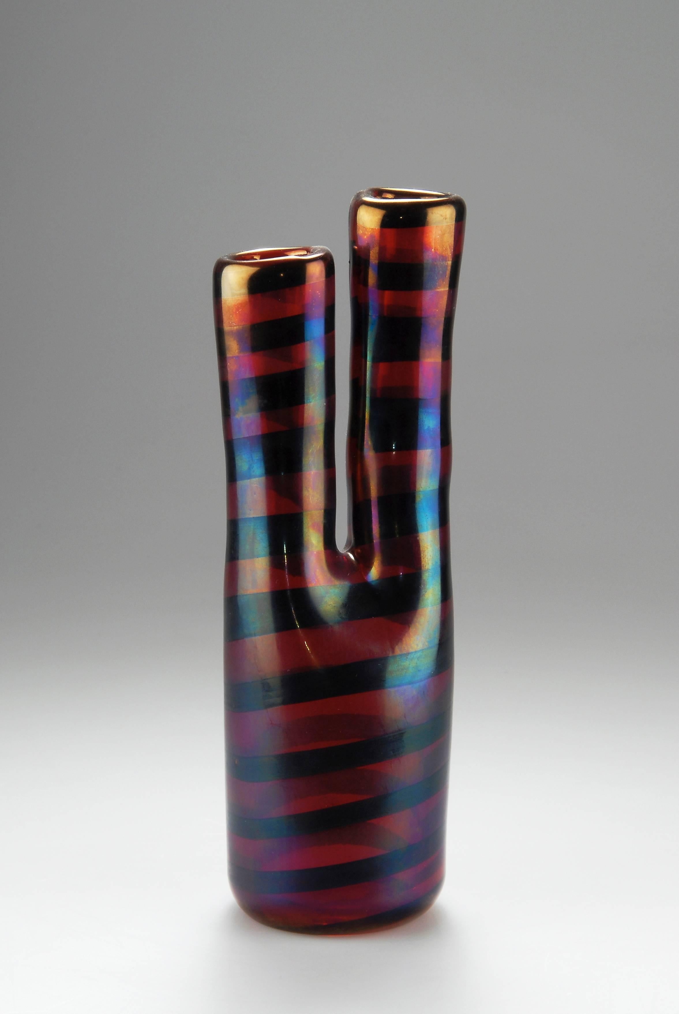 Rare and Important Vase 'Fasce Orizzontali, ' 1950, Fulvio Bianconi for Venini In Excellent Condition For Sale In Zurich, CH
