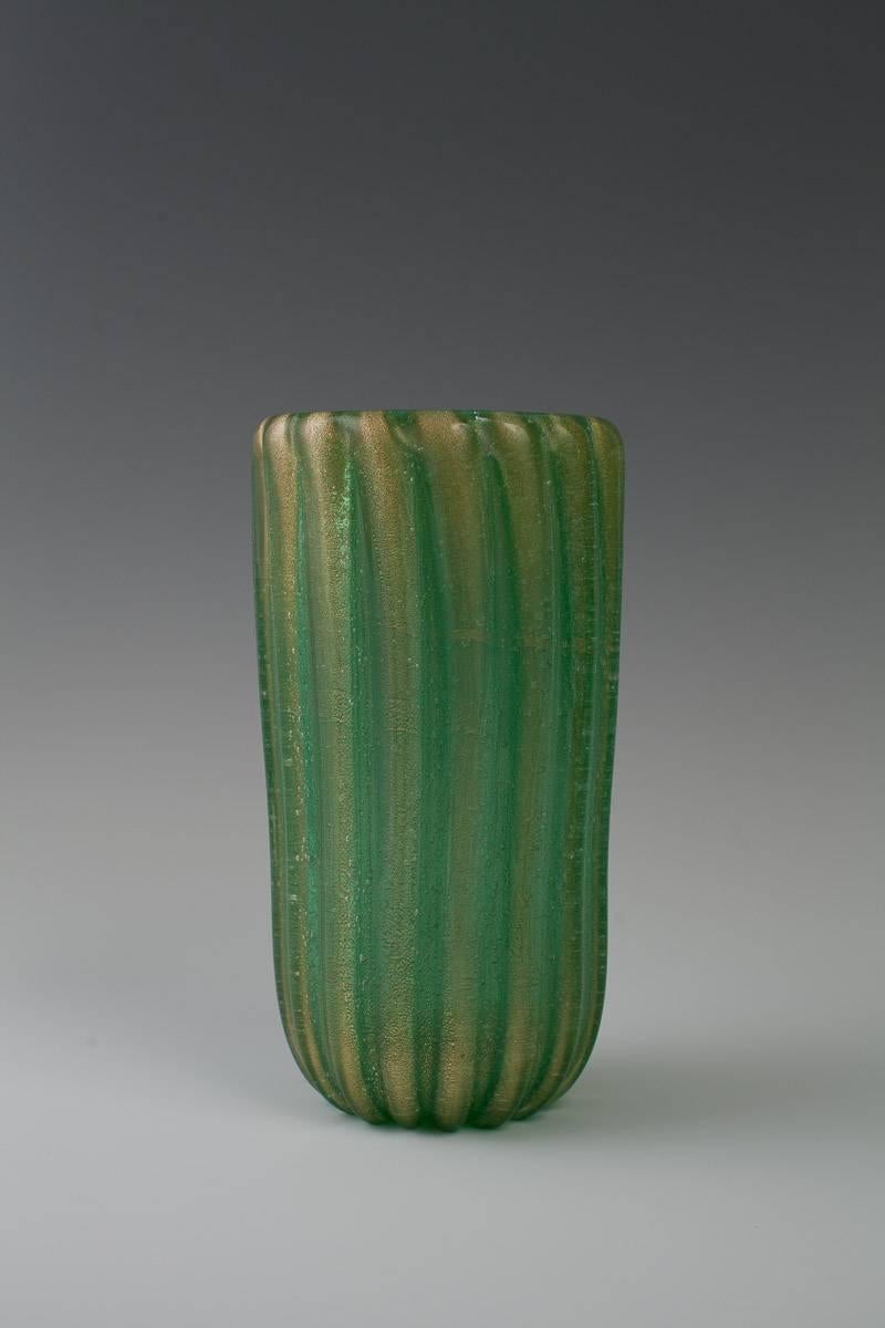 Hand-Crafted Rare and Important Vase by Carlo Scarpa for Venini, Sommerso, 1934, Signed