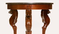 Fine Consulate Mahogany Gueridon with a Marble Top